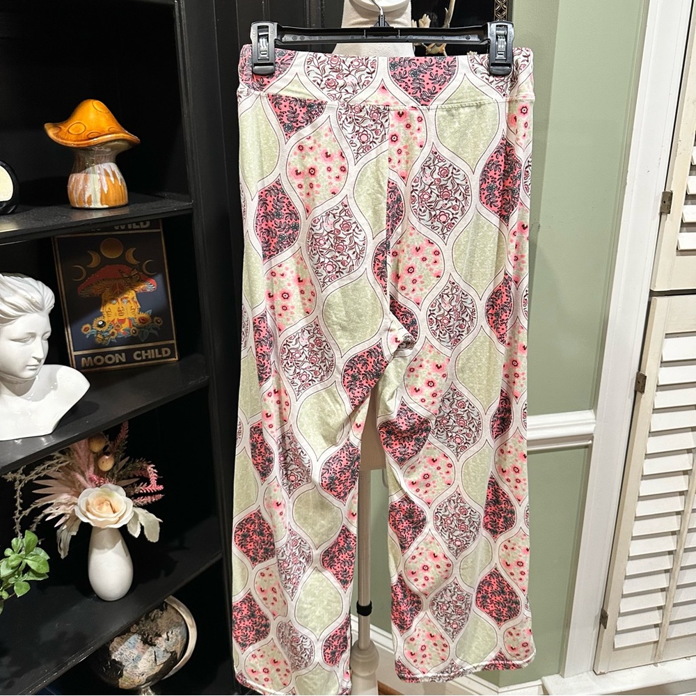 Amanda Blu Boho Patchwork Print Pants Size Small - image 5